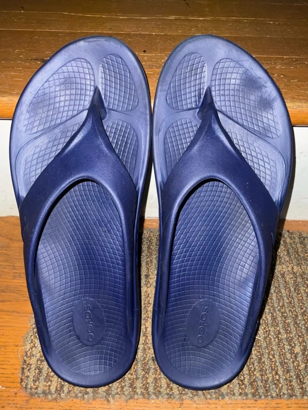 Oofos Blue Recovery Thong Sandals/Flip Flops. In Very Good Condition. Men’s 13. - Picture 7 of 9
